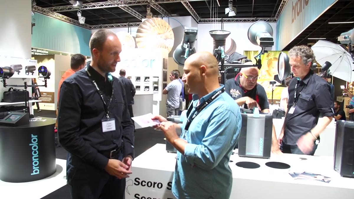Interview begins, Broncolor VP explains the Gen NEXT program