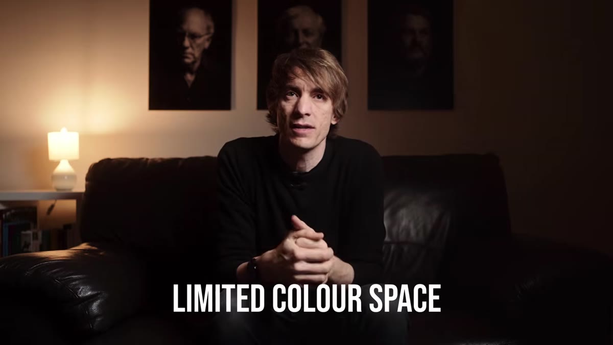 Tucker explaining limited color palette and cinematic look