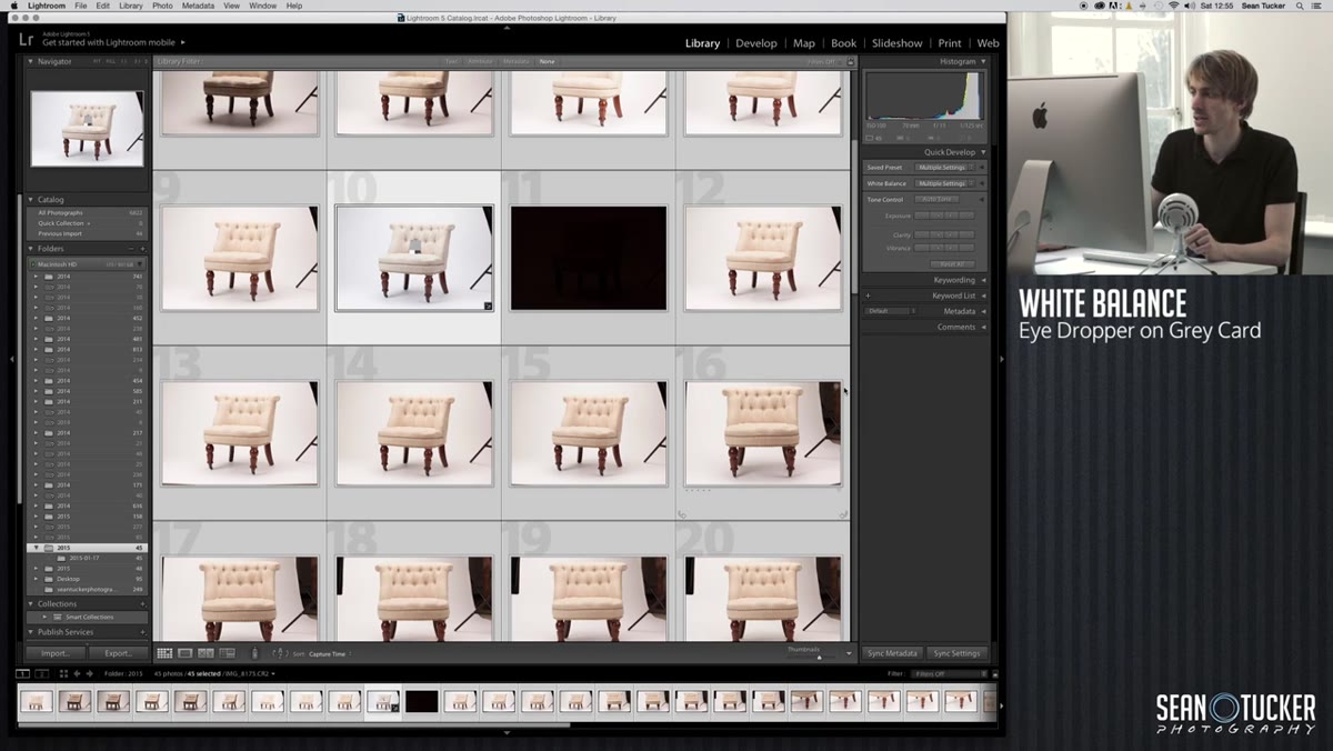 Lightroom sync settings dialog with White Balance checked