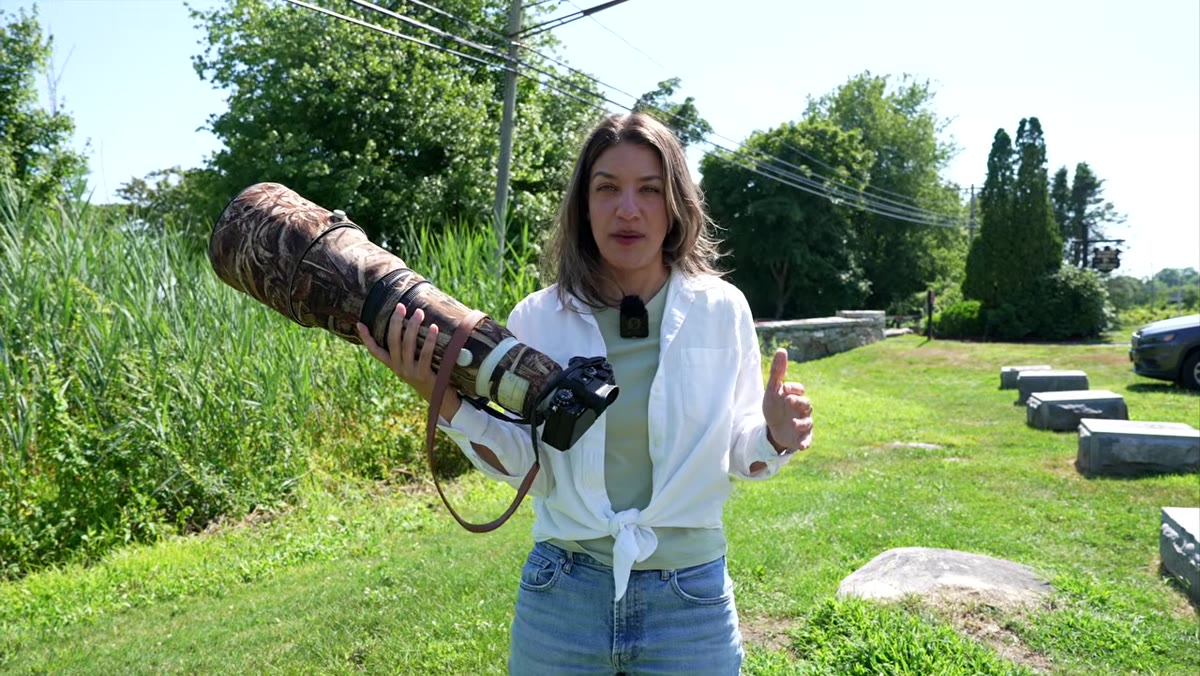Chelsea describing her regular spots and the green heron she can reliably find